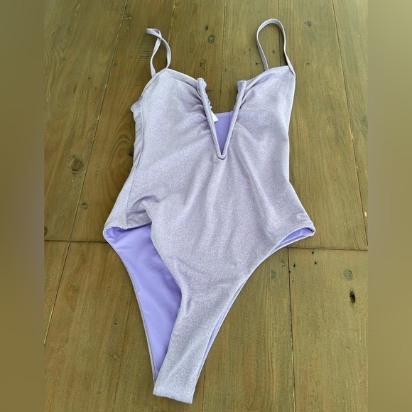 L*Space Shimmer Amethyst Roxanne Bitsy One Piece Swimsuit NWT - Picture 5 of 8